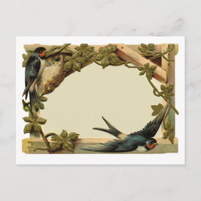 Hübsche Vintage Rustikale Blankeninsel und Schluck Postkarte (Vorderseite)