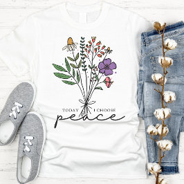 Hübsche Vintage Wildblumen Frieden T-Shirt