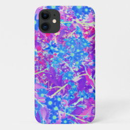Hübsche Violett-Blau- und Limettengrüne Blume Case-Mate iPhone Hülle