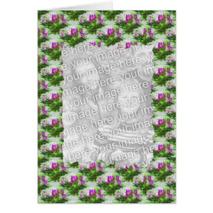 Hübsche Violett-Blume rahmen Ihre Fotokarte