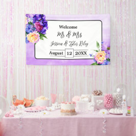 Hübsche violette Blumen Blumenzehen Personalisiert Banner