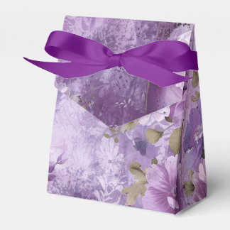 Hübsche violette Blumen Geschenkschachtel