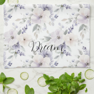 Hübsche violette Blumen   Geschirrtuch