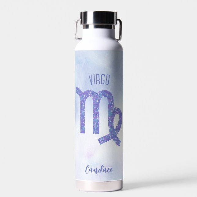 Hübsche Virgo Astrologie Signieren Personalisiert  Trinkflasche (Vorne)