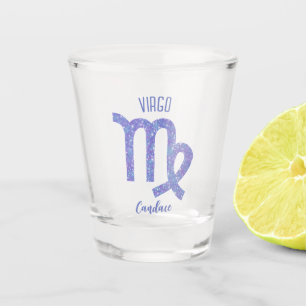 Hübsche Virgo Lila Astrologie Zeichen Personalisie Schnapsglas