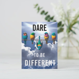 Hübsche Vögel auf einem Wire Dare Postkarte