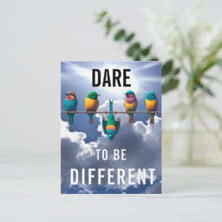Hübsche Vögel auf einem Wire Dare Postkarte