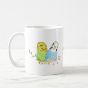 Hübsche Vogelbudgie Parakeet Parrot Individuelle  Kaffeetasse