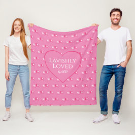 Hübsche, VON GOTT Pink Hearts LIEBTE WÄHLEN Fleecedecke