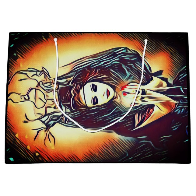 Hübsche Walderzwitscher-Gothic kundenspezifisch Große Geschenktüte (Vorderseite)