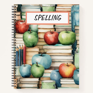 HÜBSCHE WASSERBÜCHER UND Äpfel Notizbuch