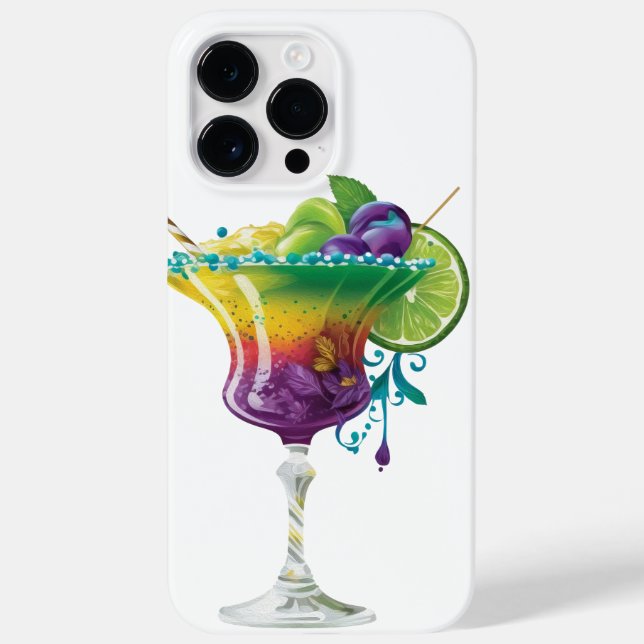 HÜBSCHE WASSERCOLOR MARDI GRAS GETRÄNKE Case-Mate iPhone HÜLLE (Rückseite)