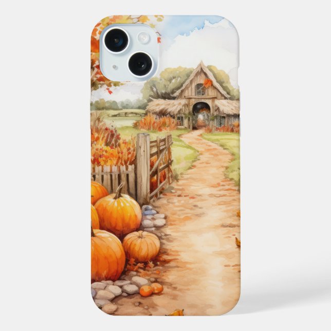 HÜBSCHE WASSERFALL-FALL-FALL-BAR & PUMPKINE iPhone HÜLLE (Rückseite)