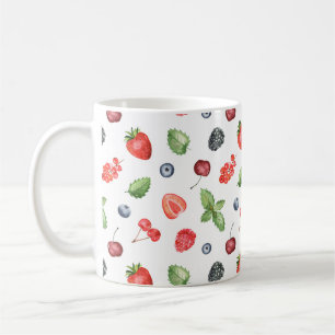 Hübsche Wasserfarbe Berry Muster Küche Kaffeetasse