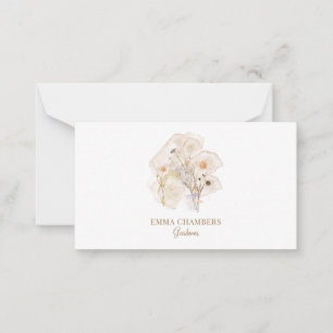 Hübsche Wasserfarbe Rustikale Blume Gärtner Mitteilungskarte