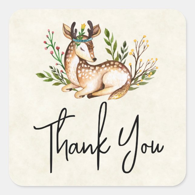 Hübsche Wasserfarben, die Boho hinunter legen Viel Quadratischer Aufkleber (Vorderseite)