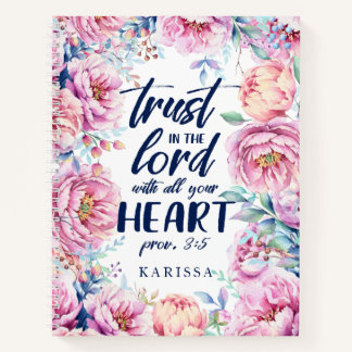 Hübsche Wasserfarben Florals | Schriftsatz Notizbuch