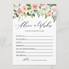 Hübsche Wasserfarben Frühlingsblumen Kinderdusche Hinweiskarte