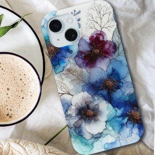Hübsche Wasserfarbenkirche Blüten Blau und Lila Case-Mate iPhone Hülle