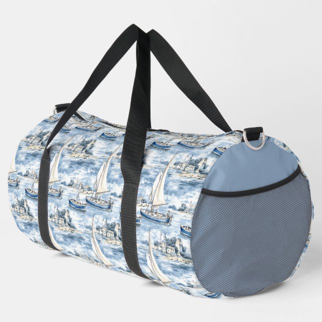 HÜBSCHE WASSERFARBSAILBOOTE DUFFLE BAG (Rechte Ecke)