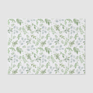 Hübsche Watercolor Greenery Eukalyptus Pattern Seidenpapier