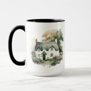 HÜBSCHE WATERCOLOR IRISH-HÜTTE TASSE