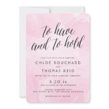 Hübsche Watercolor Script Hochzeitseinladungen