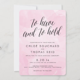Hübsche Watercolor Script Hochzeitseinladungen Einladung