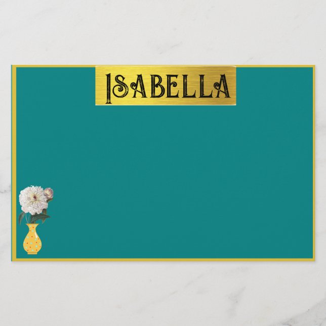 Hübsche weibliche persönliche Stationierung mit Na Briefpapier (Vorderseite)