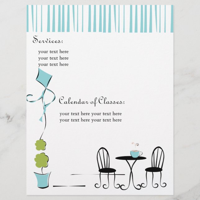 Hübsche weiche blaue Tür Flyer (Hinten)