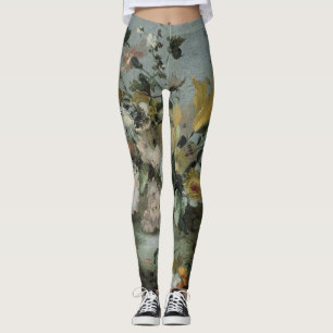 hübsche weiche Farben des Blumenentwurfs Leggings