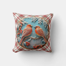 Hübsche Weihnachten Karierte Vögel.