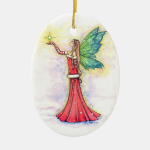 Hübsche Weihnachtsfeier von Molly Harrison Keramik Ornament