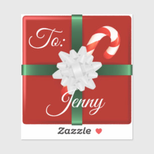 Hübsche Weihnachtsgeschenk-Etikette Aufkleber
