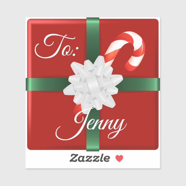 Hübsche Weihnachtsgeschenkverpackung Namensmarke Aufkleber (Blatt)