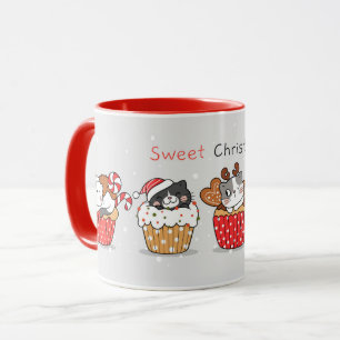 Hübsche Weihnachtskatzen-Tasse Tasse