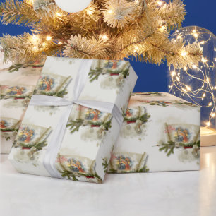 Hübsche Weihnachtskrippe Collage individuelle Feie Geschenkpapier