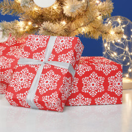 Hübsche Weihnachtsschneeflocken Geschenkpapier
