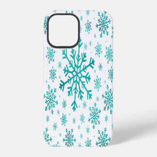 Hübsche Weihnachtsschneeflocken im Winterweiß iPhone 12 Pro Hülle