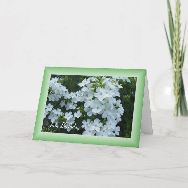 Hübsche weiße Blume Karte (Vorderseite)