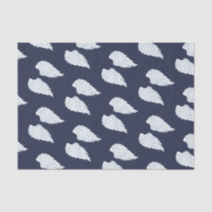 Hübsche weiße Engels-Flügel u. Marine Seidenpapier