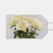 Hübsche weiße Rosenblüten Foto Danke Hochzeit