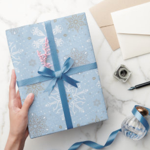 Hübsche weiße Weihnachtsschneeflocken-Geschenkpack Geschenkpapier