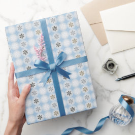 Hübsche weiße Weihnachtsschneeflocken-Geschenkpack Geschenkpapier