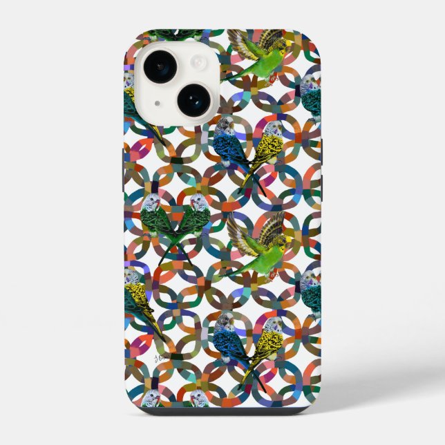 Hübsche Wellensittiche. iPhone Hülle (Rückseite)