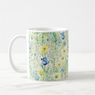 Hübsche Whimsical Boho Wildblume Floral Pastell Kaffeetasse