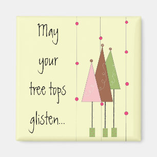 Hübsche Whimsikale Bäume Magnet