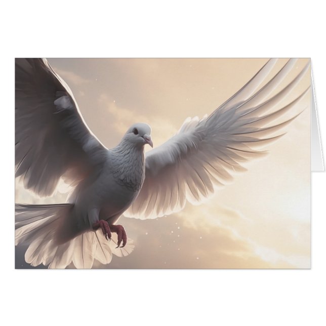 Hübsche White Peace Dove (Vorderseite (Horizontal))