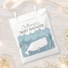 Hübsche White Whale Baby Dusche Geschenktütchen