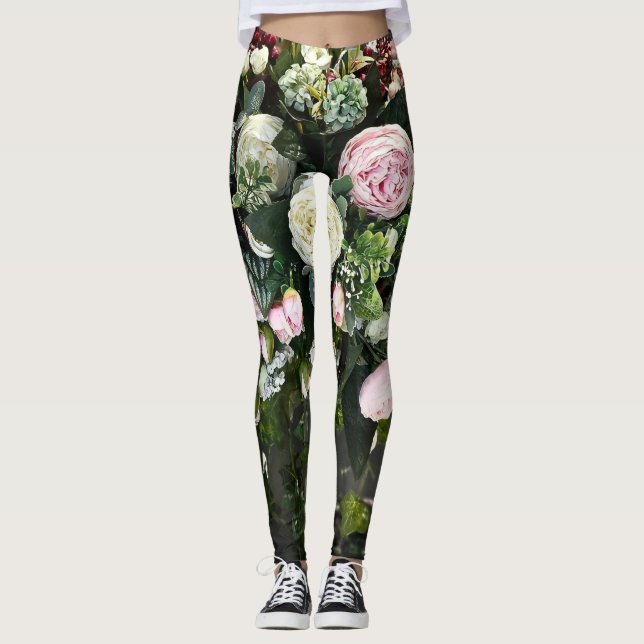 Hübsche wie eine Rose Leggings (Vorderseite)